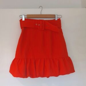 Orange Zara Skirt w/ Belt XS